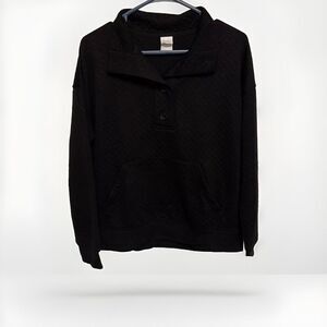 Stars Above black long sleeve button pull over Women’s jacket size small NWT